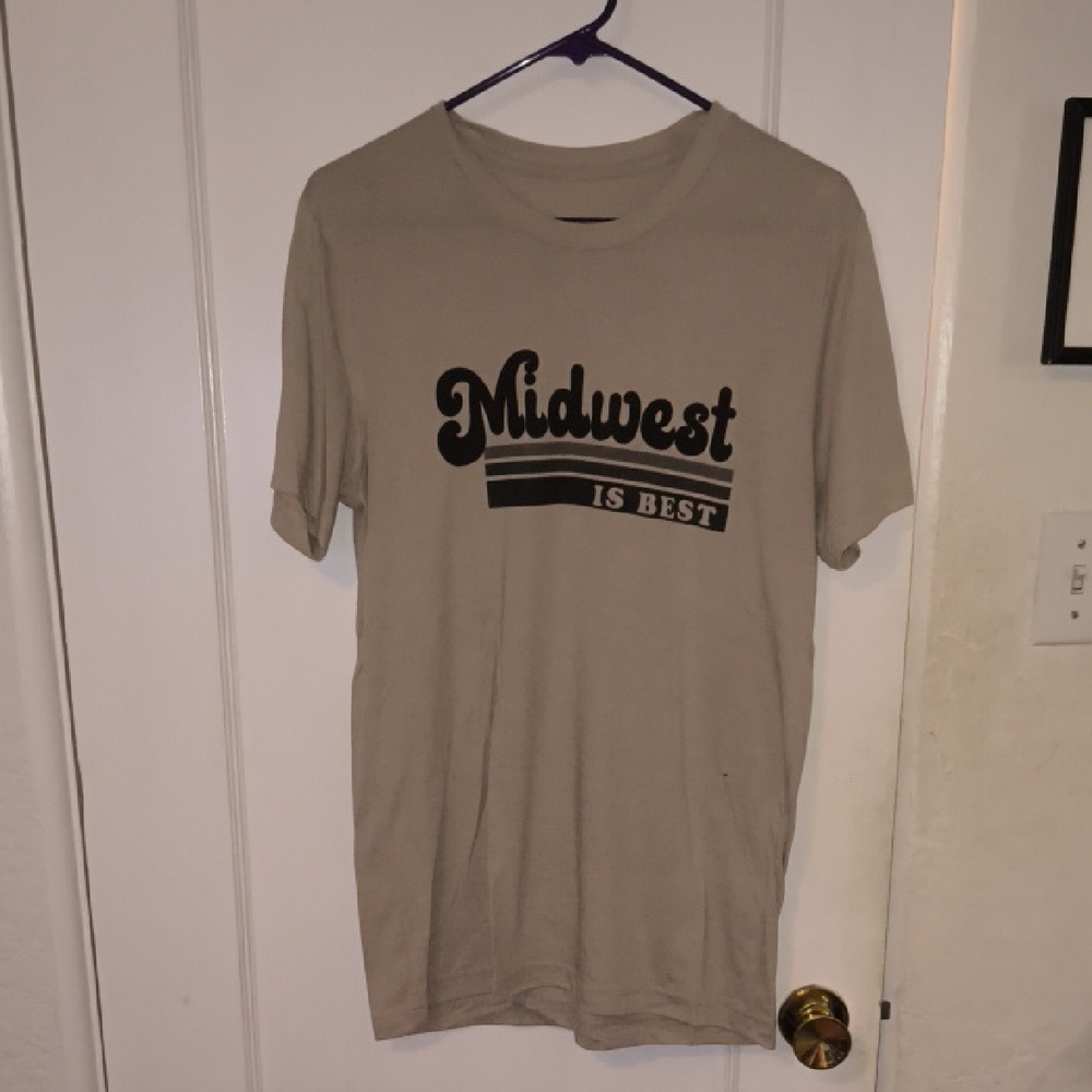 Beige Graphic Tee - Short Sleeve